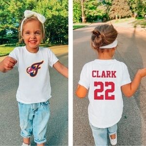 Caitlin Clark Large Youth 10-12 Kids Jersey Tshirt Indiana Fever Girl Boy Shirt